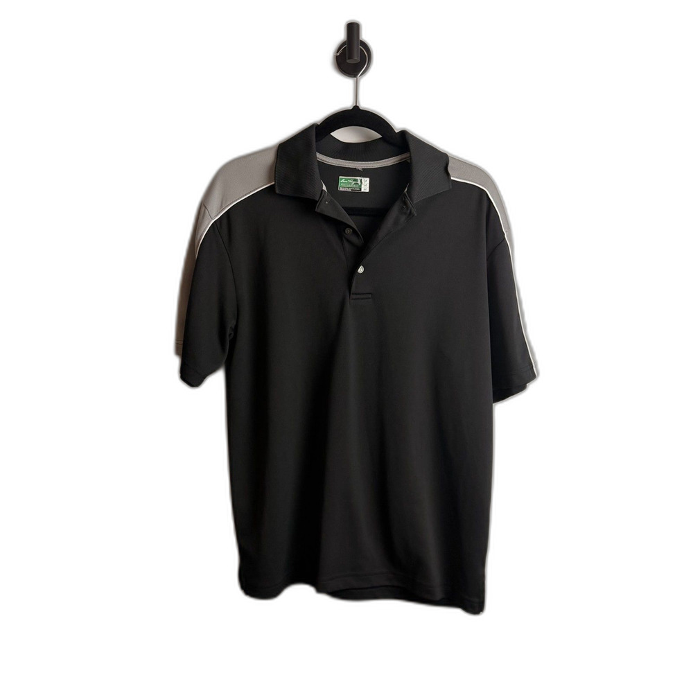 Ben Hogan Performance Polo Shirt Mens Medium Black Gray Golf Athletic - Picture 12 of 12